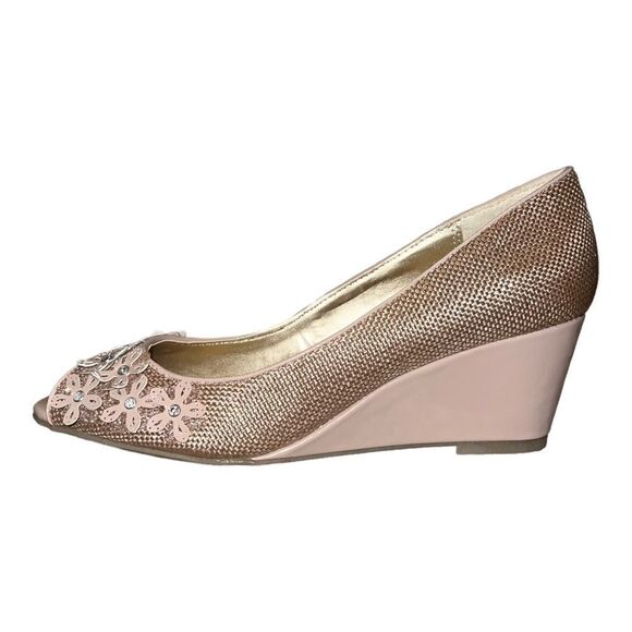 Karen Scott Nude Coraa Pump Heel Floral LEFT SHOE ONLY Amputee 6.5M New - Picture 2 of 7